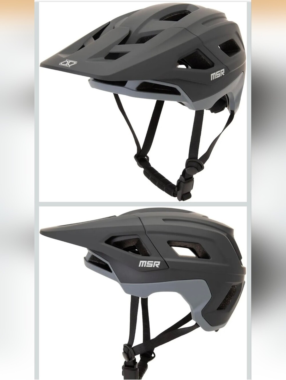 MSR Matte Charcoal Gray Mountain Bike Helmet W/Cover